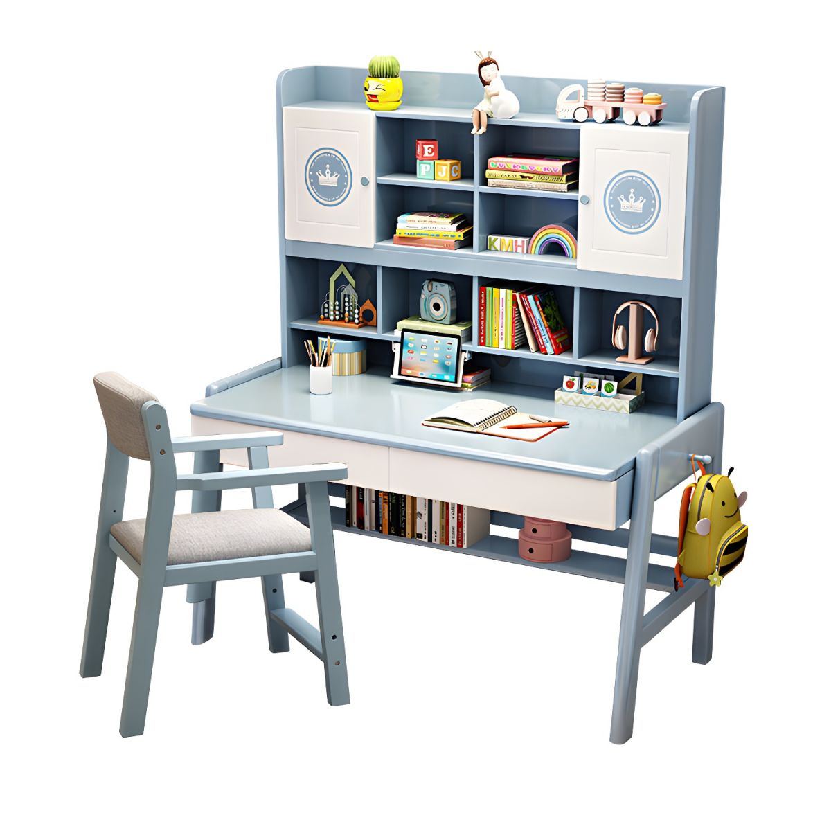 Escritorio de madera con silla