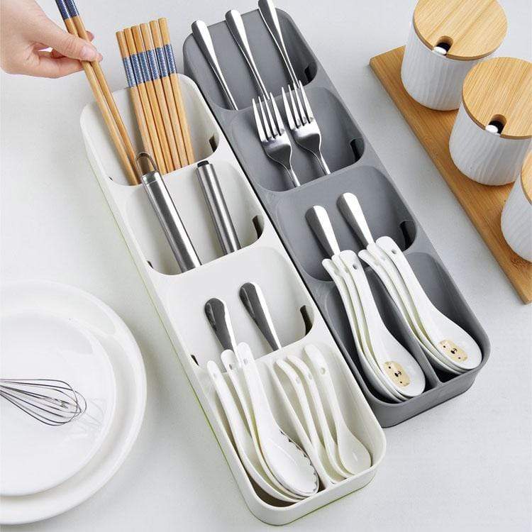 Organizador Compacto de Cubiertos para Cajones de Cocina