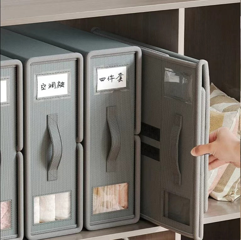 Organizador de sábanas y cobijas para closet