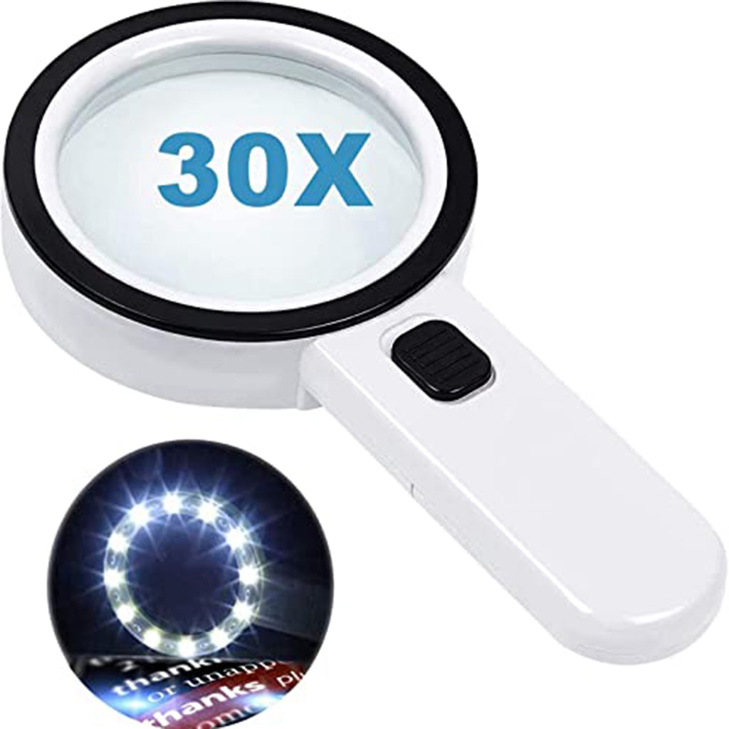 Lupa con 12 luces Led