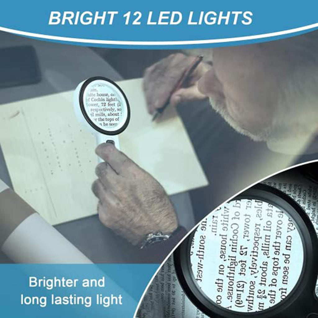 Lupa con 12 luces Led