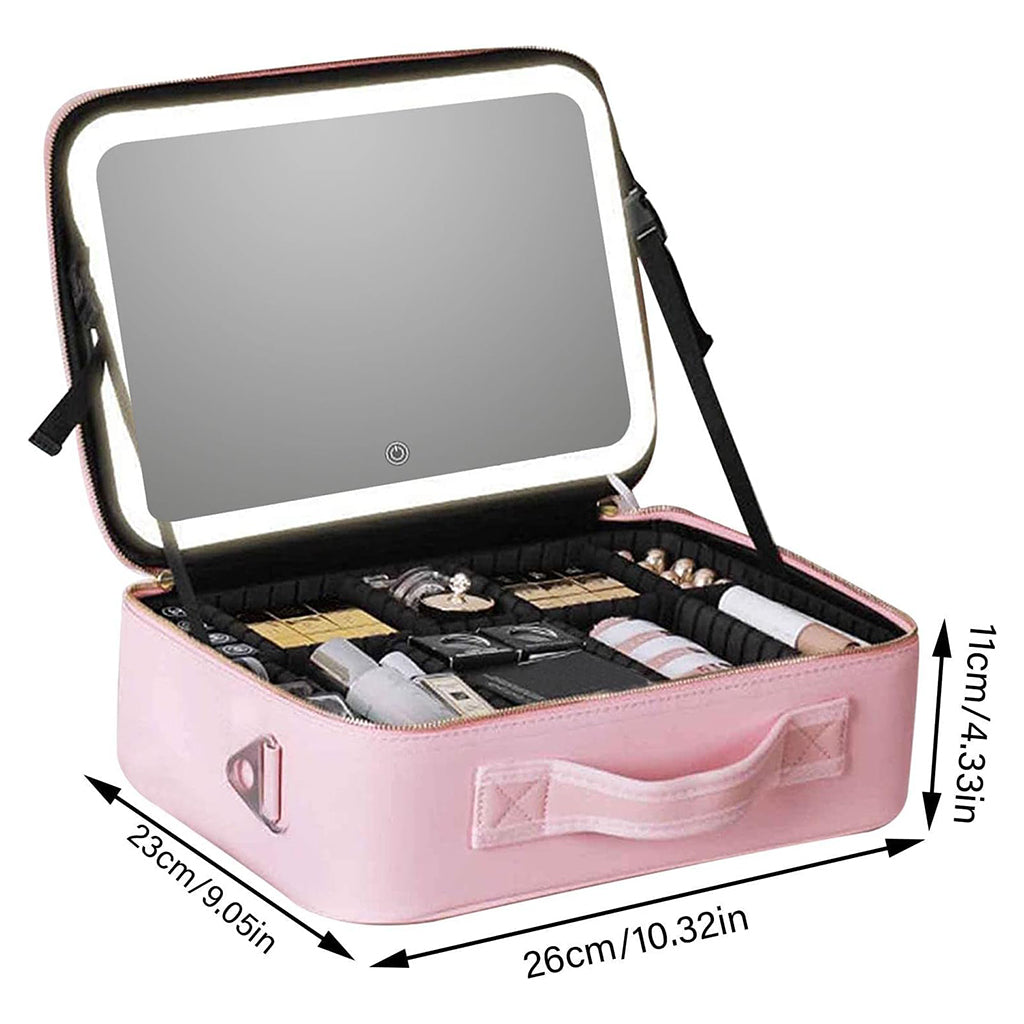 Bolsa de cosméticos con luz led