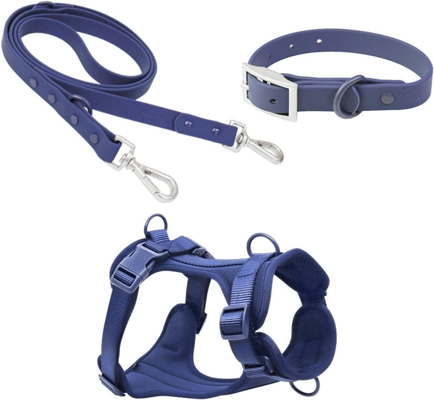 Set de Arnés Transpirable para Perros, Azul 3 Piezas