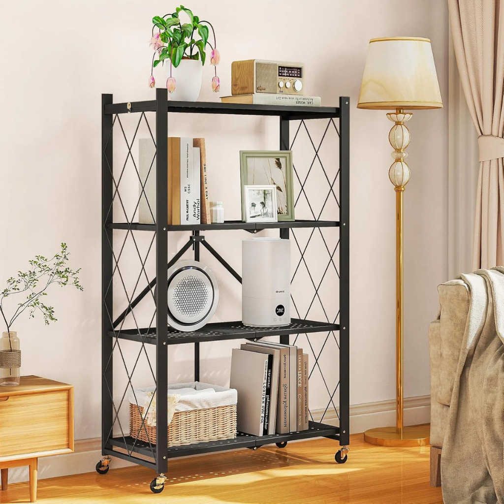 Estante de Almacenamiento Plegable de 4 Niveles