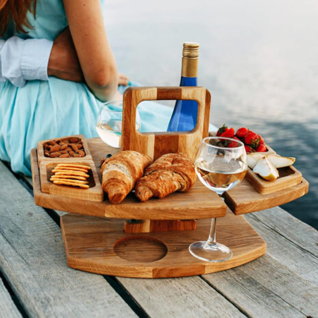 Mesa de Pino Portátil para Picnic