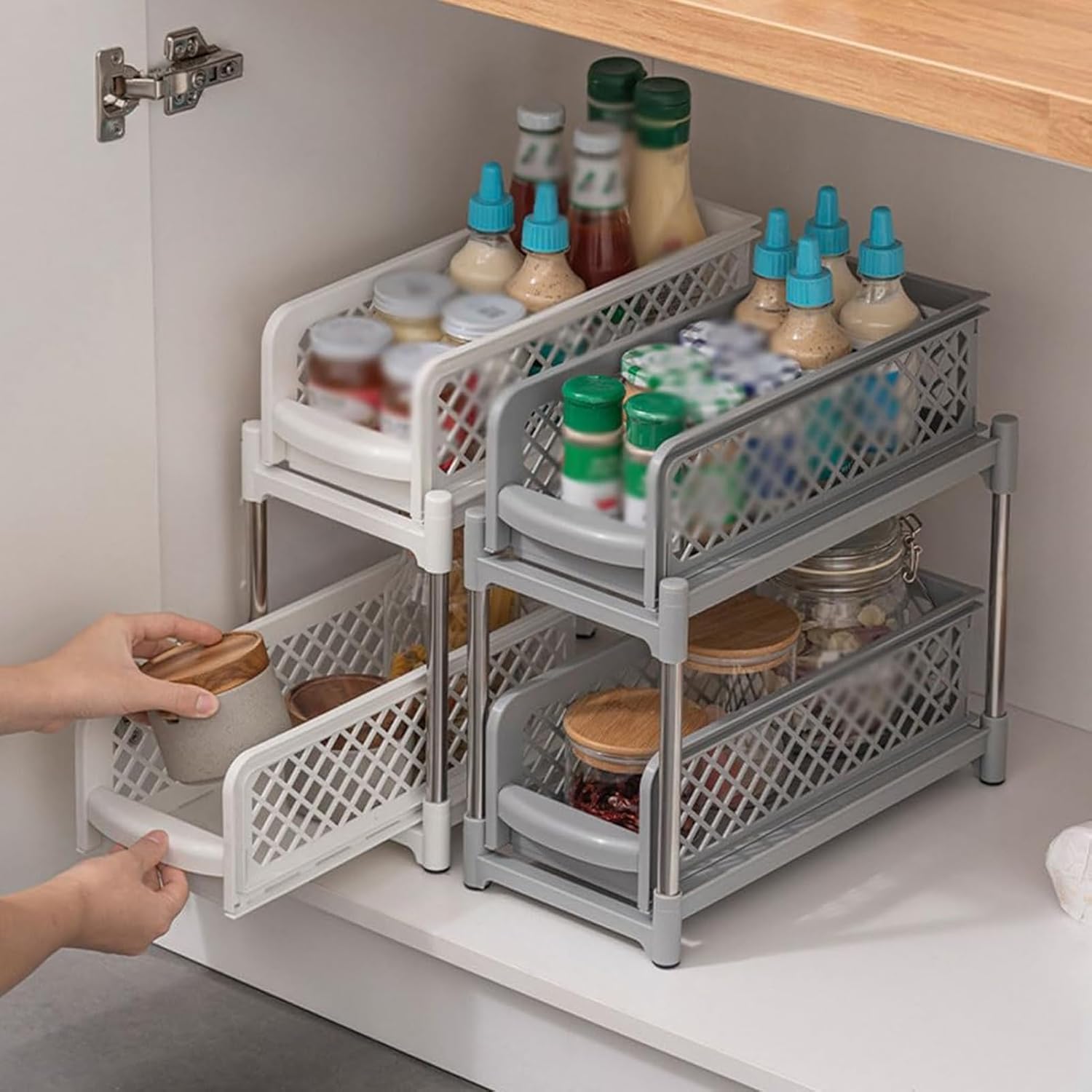 Organizador plástico con  rieles