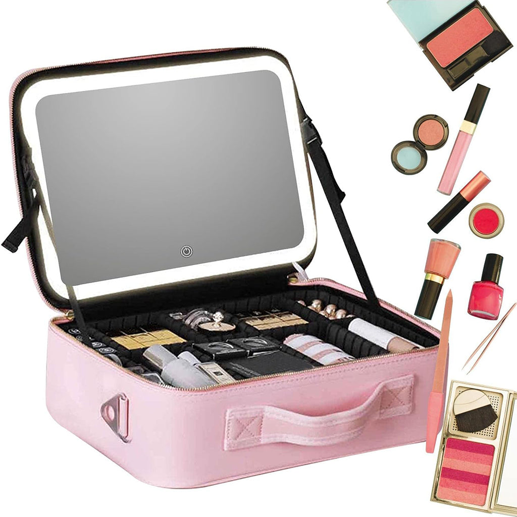 Bolsa de cosméticos con luz led