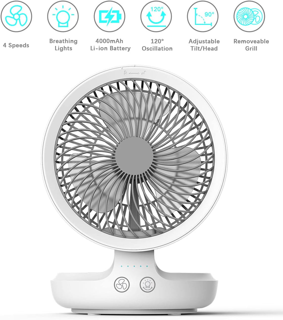 Ventilador Plegable con Luz Led