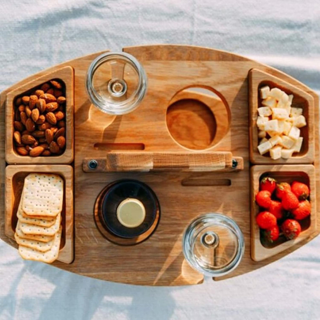 Mesa de Pino Portátil para Picnic
