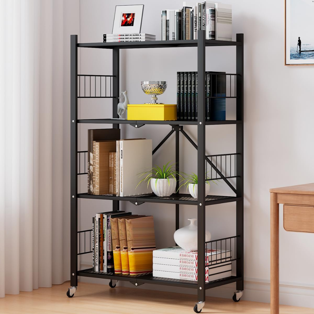 Estante de Almacenamiento Plegable de 4 Niveles