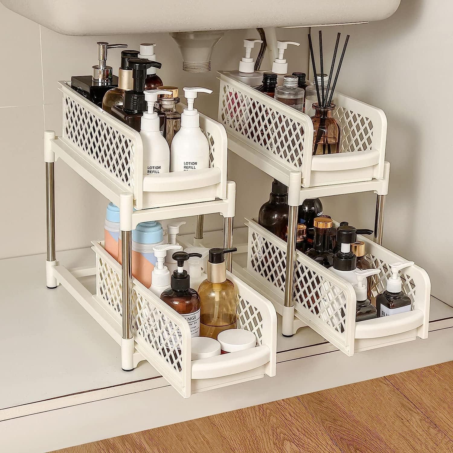 Organizador plástico con  rieles