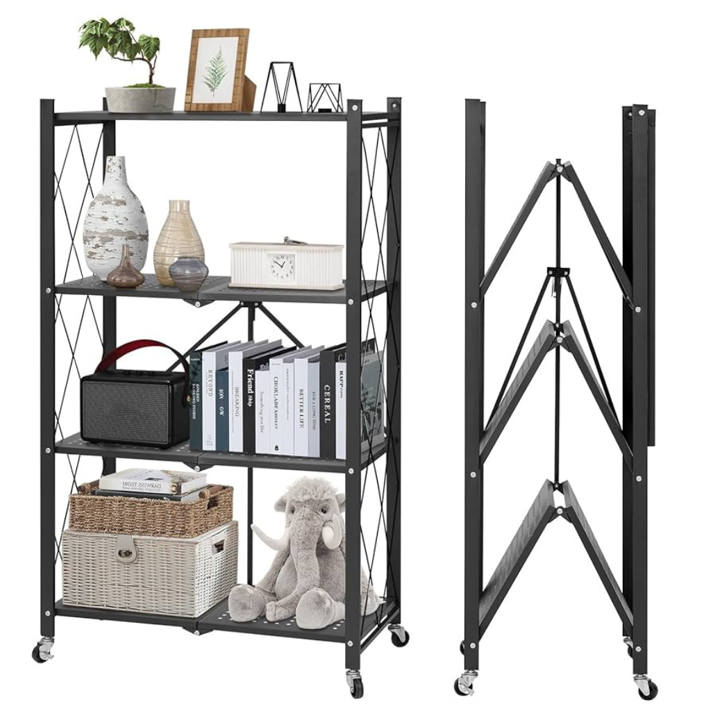 Estante de Almacenamiento Plegable de 4 Niveles