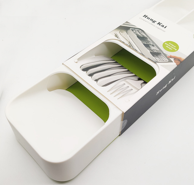 Organizador Compacto de Cubiertos para Cajones de Cocina