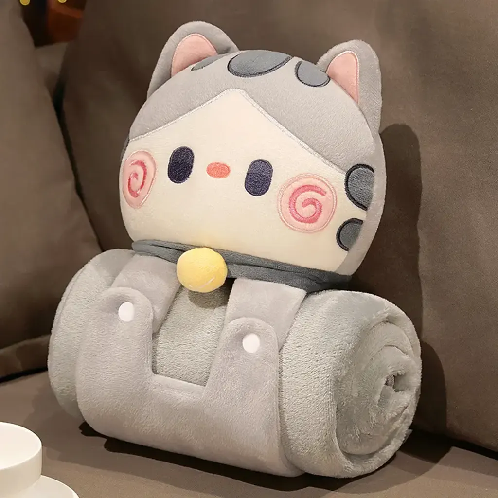 Cobija almohada de diseño de gato