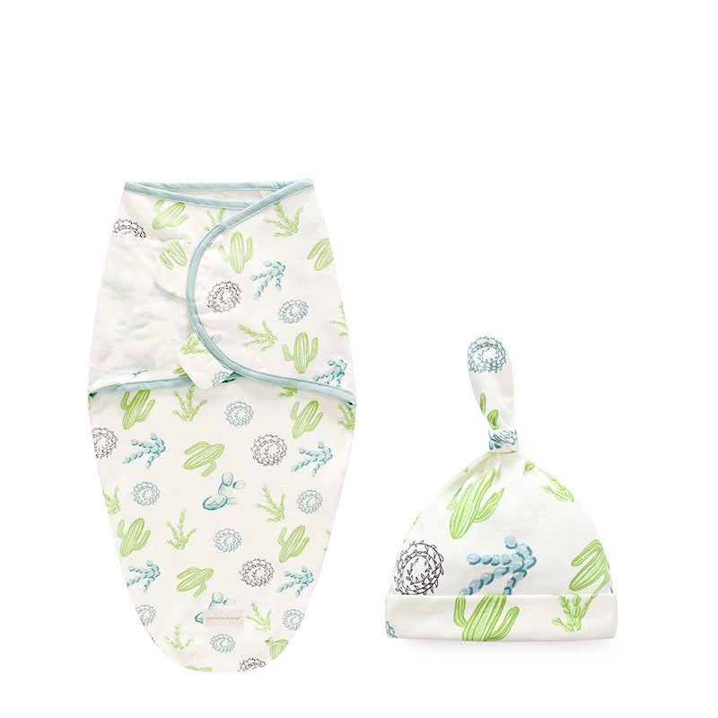 Swaddle con Gorrito para Recién Nacidos