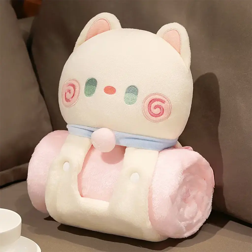 Cobija almohada de diseño de gato