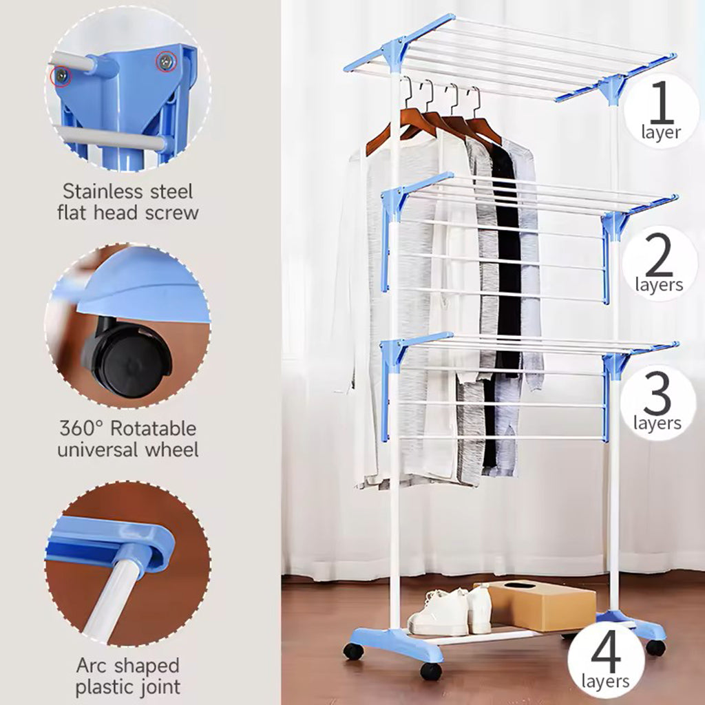 Tendedero Plástico de 3 Niveles Plegable