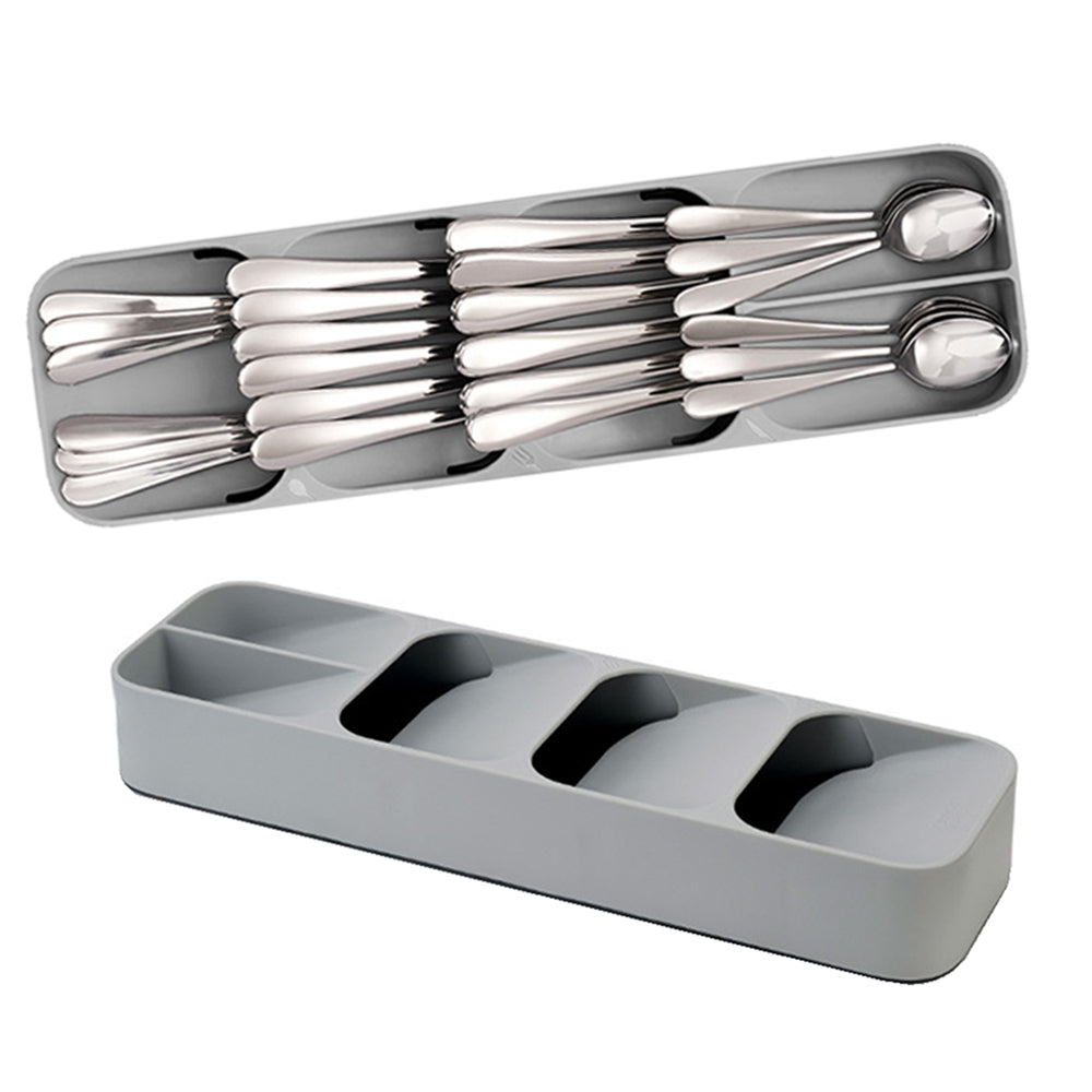 Organizador Compacto de Cubiertos para Cajones de Cocina