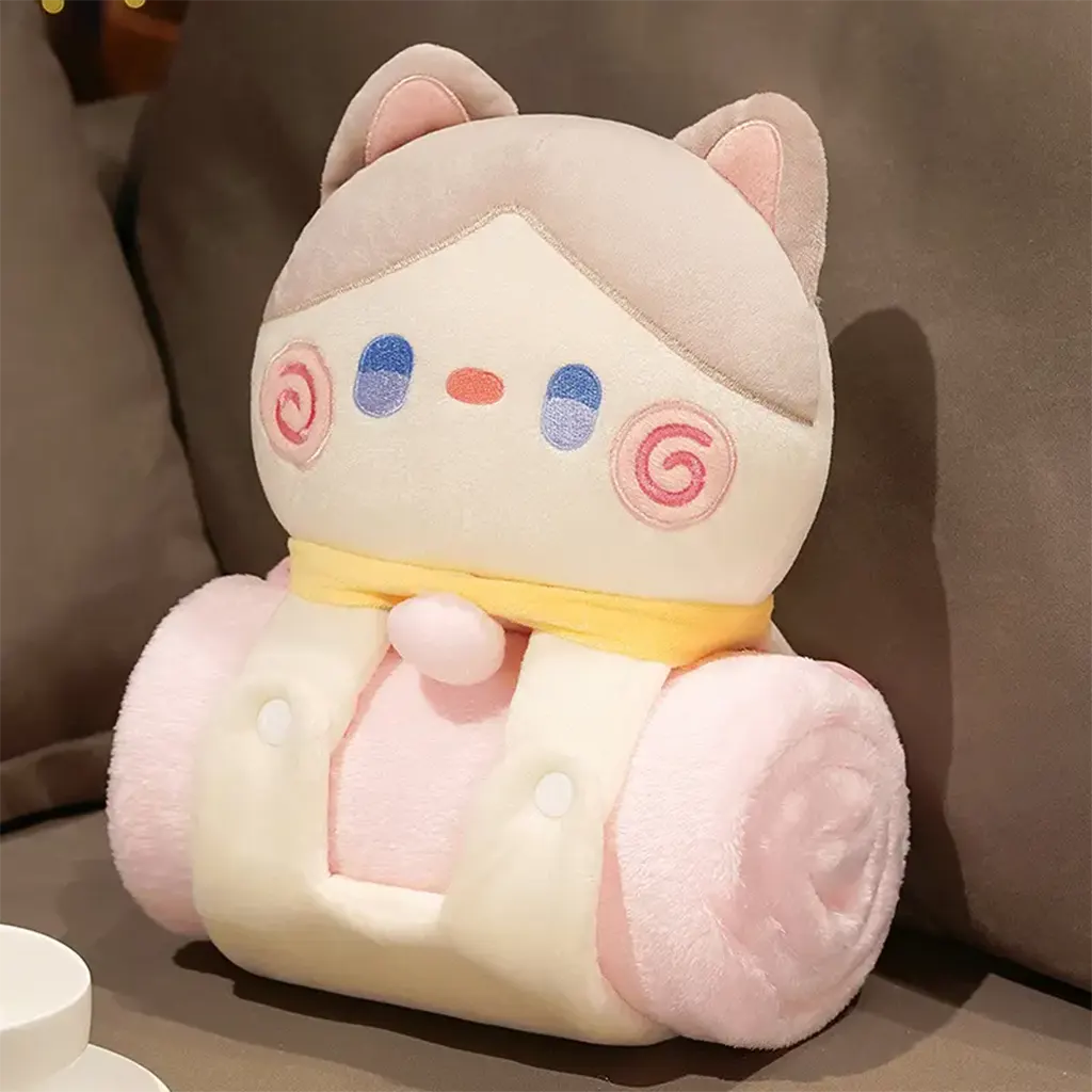 Cobija almohada de diseño de gato