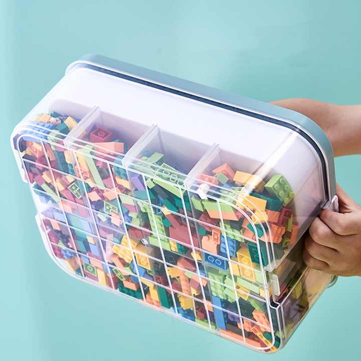 Cajas plásticas para legos - 2 niveles