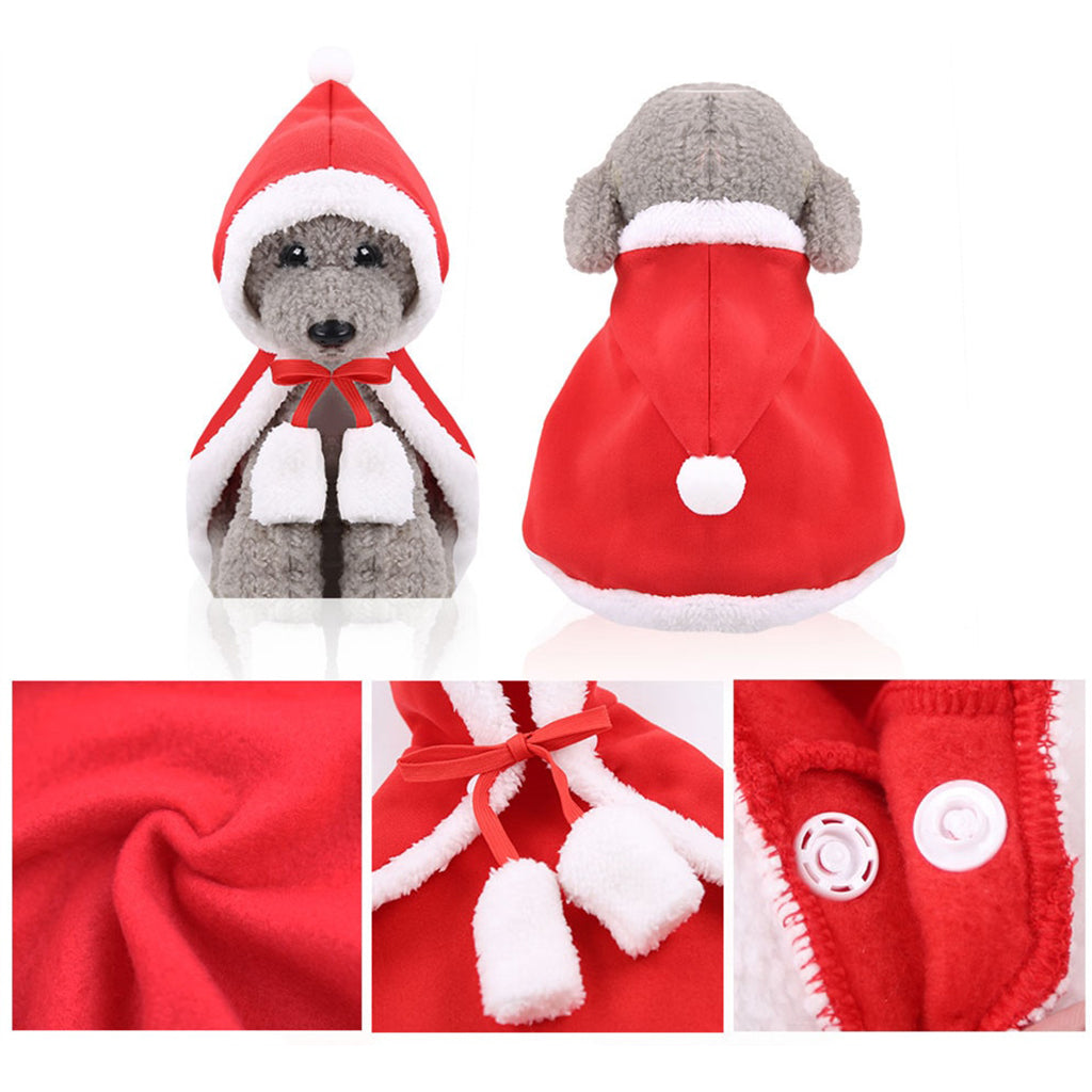 Capa con Capucha para Mascotas de Navidad