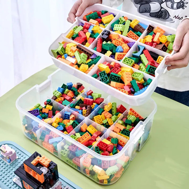 Cajas plásticas para legos - 2 niveles
