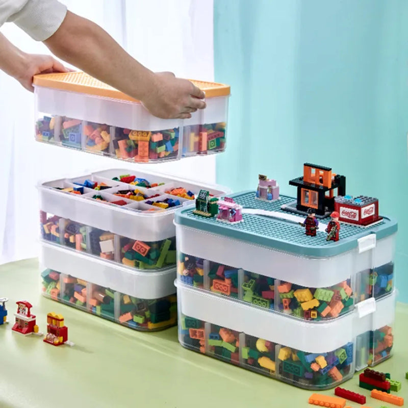 Cajas plásticas para legos - 2 niveles