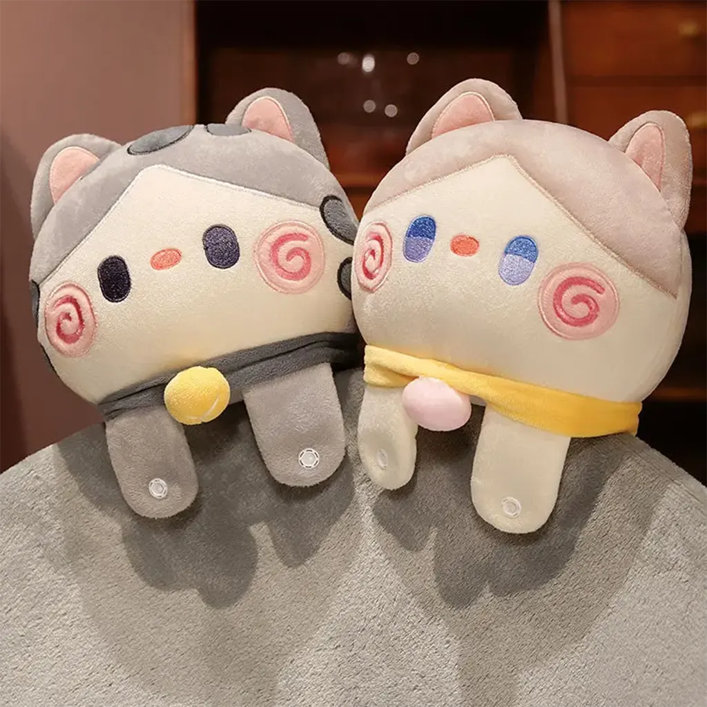 Cobija almohada de diseño de gato