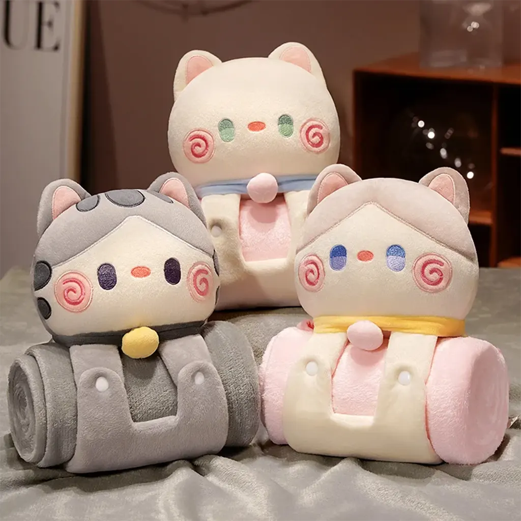 Cobija almohada de diseño de gato