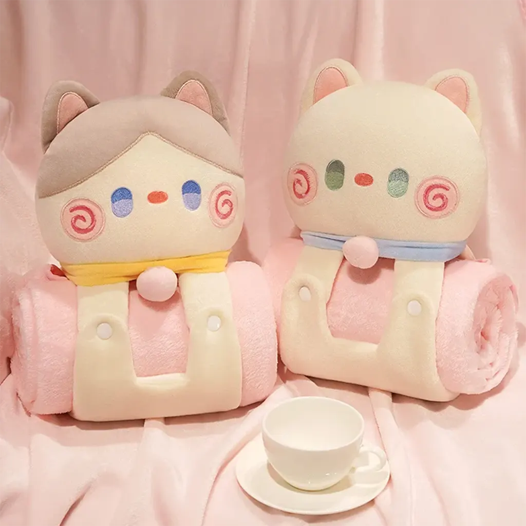 Cobija almohada de diseño de gato