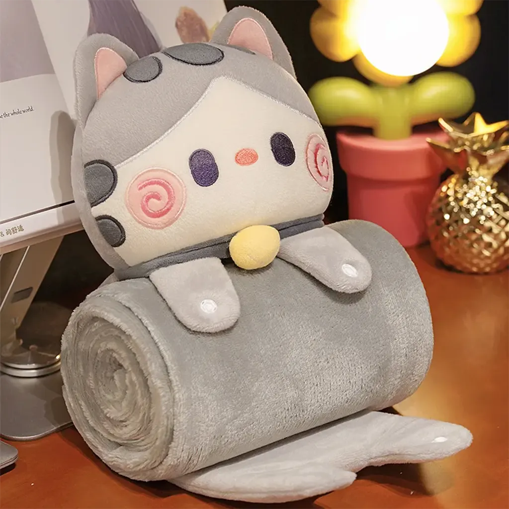 Cobija almohada de diseño de gato