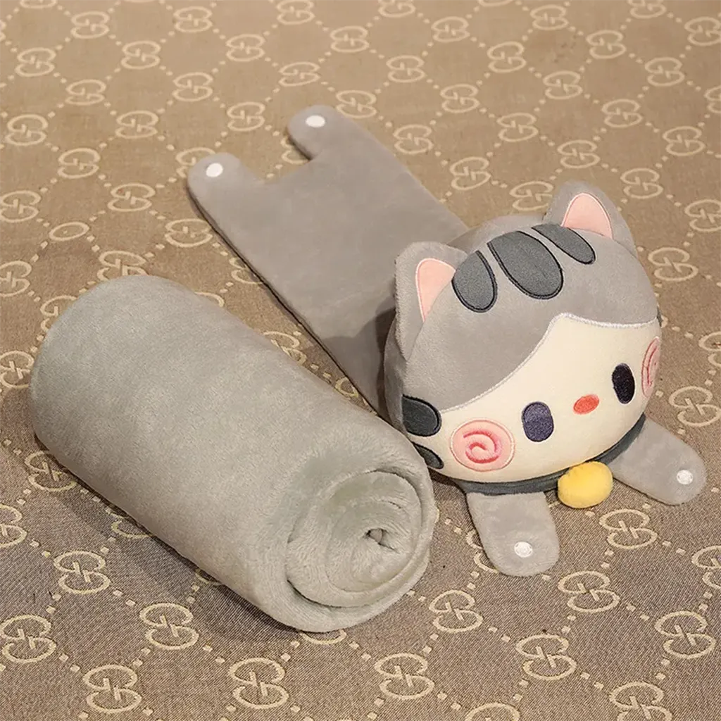 Cobija almohada de diseño de gato