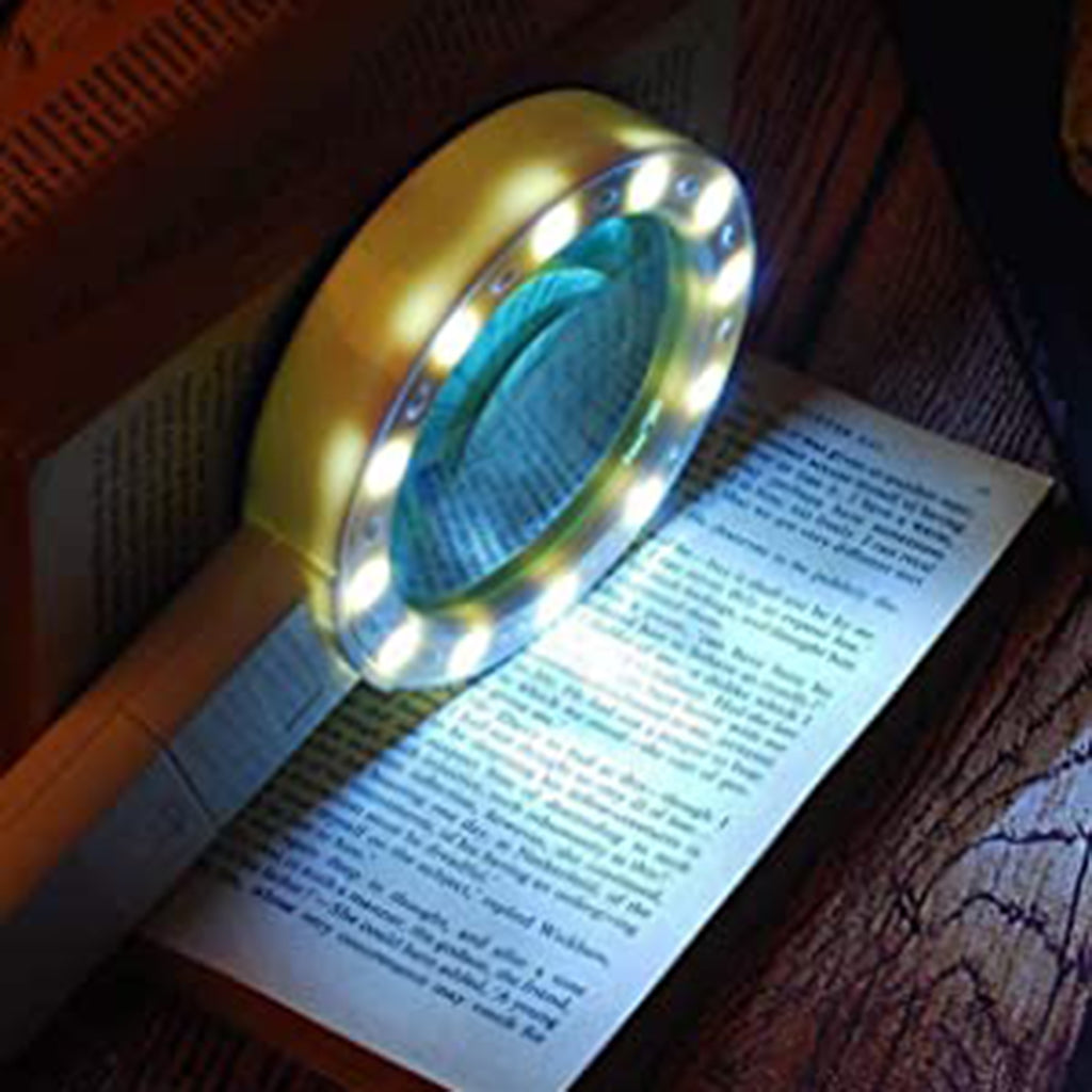 Lupa con 12 luces Led