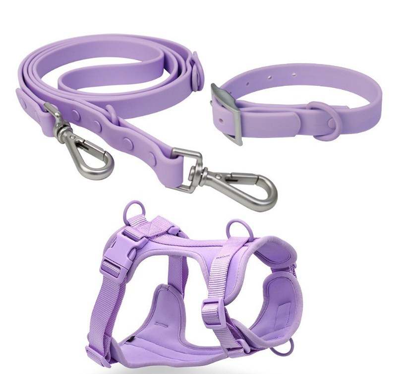Set de Arnés Transpirable para Perros, Morado 3 Piezas