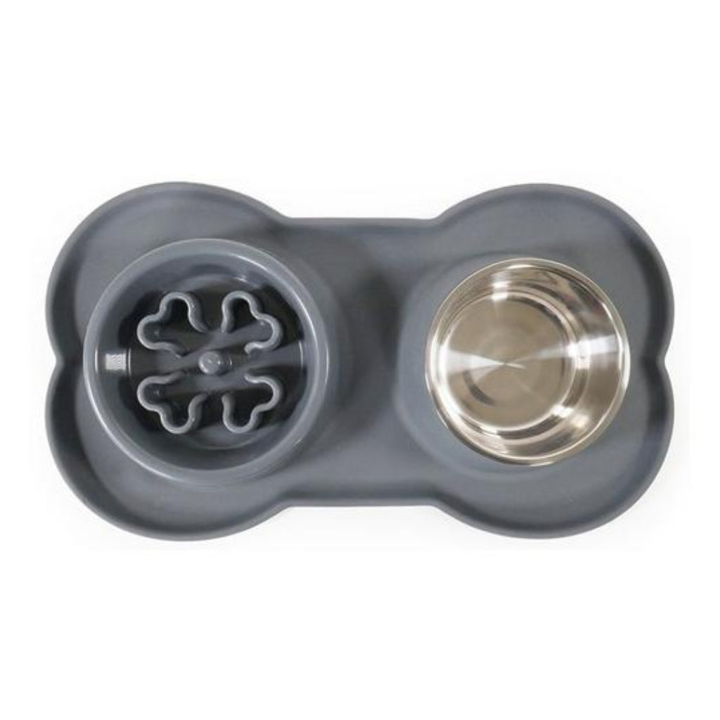 Comedero Doble Acero Inoxidable para Mascota