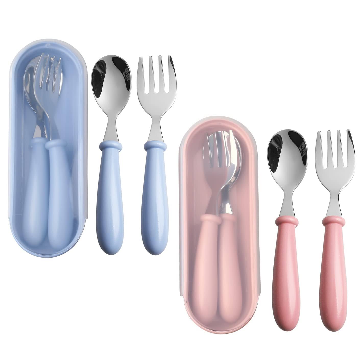 Juego de Cuchara y Tenedor de Acero Inoxidable