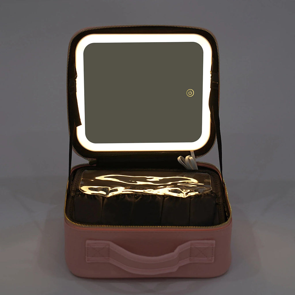 Bolsa de cosméticos con luz led
