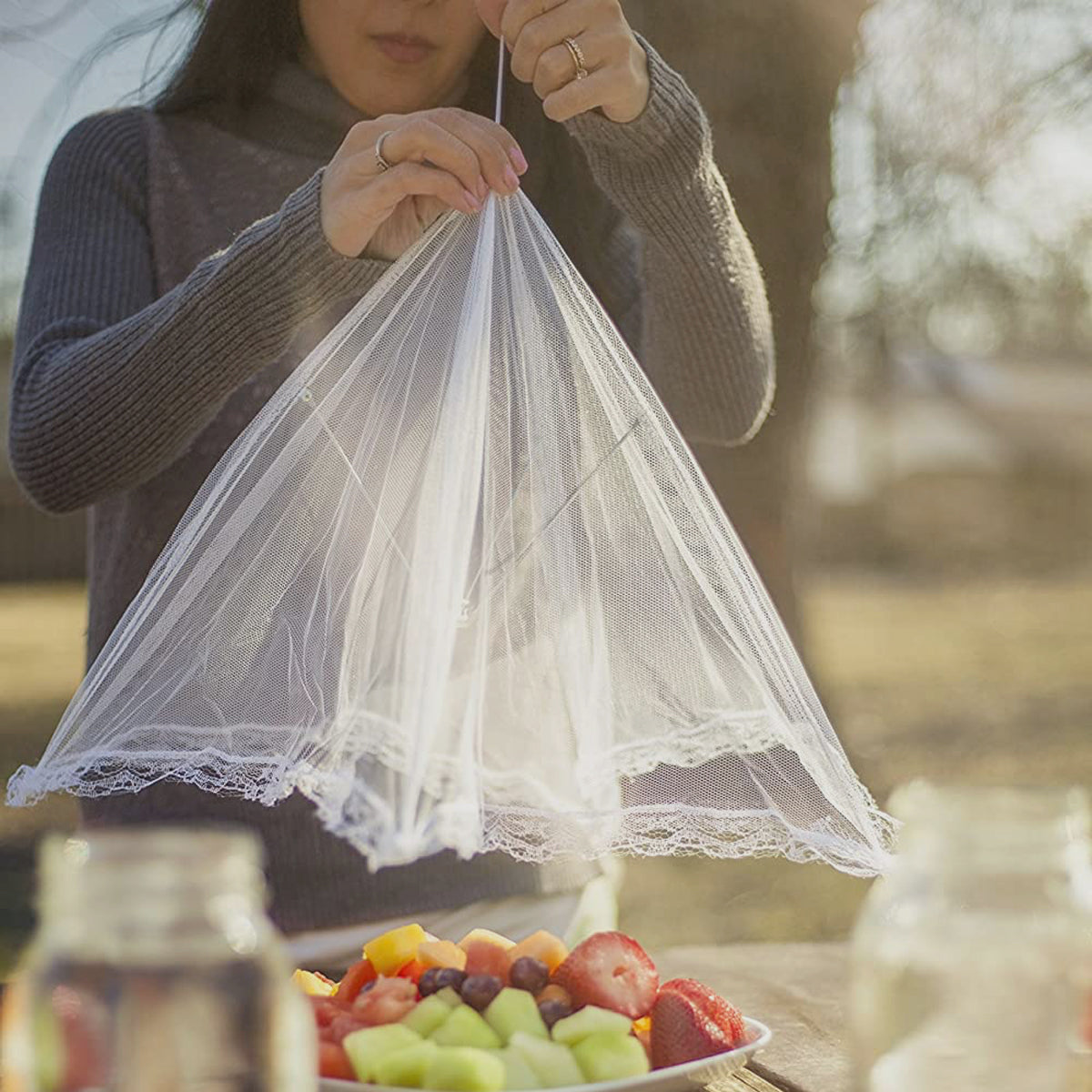 Cubierta Plegable de Malla para Alimentos