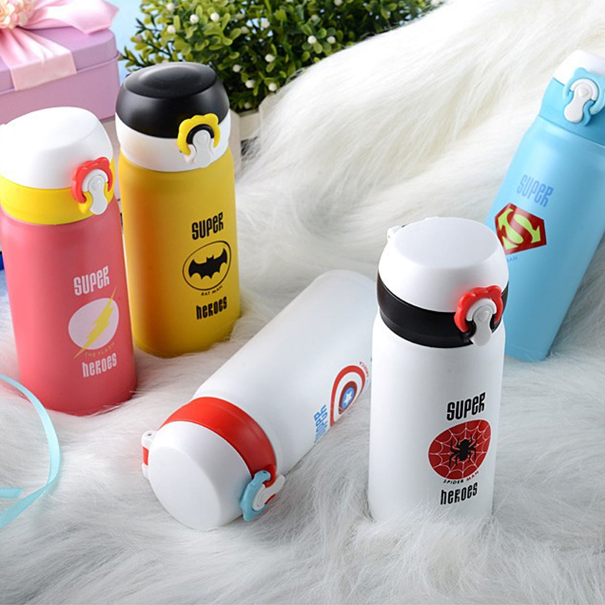 Botellas de Acero Inoxidable de Super Héroes