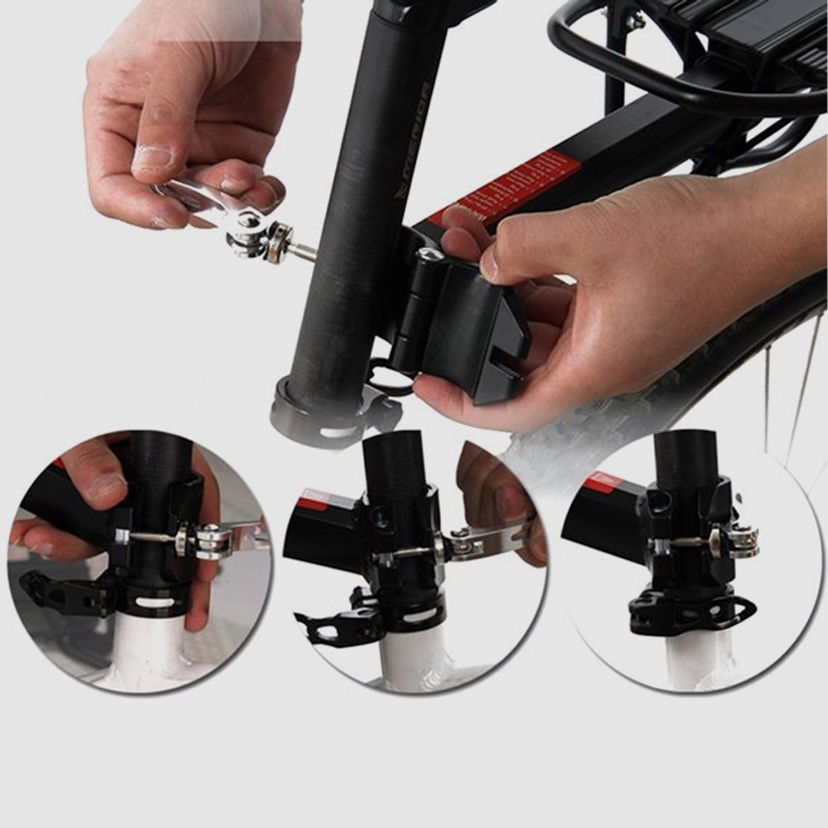Soporte de silla de bici trasero