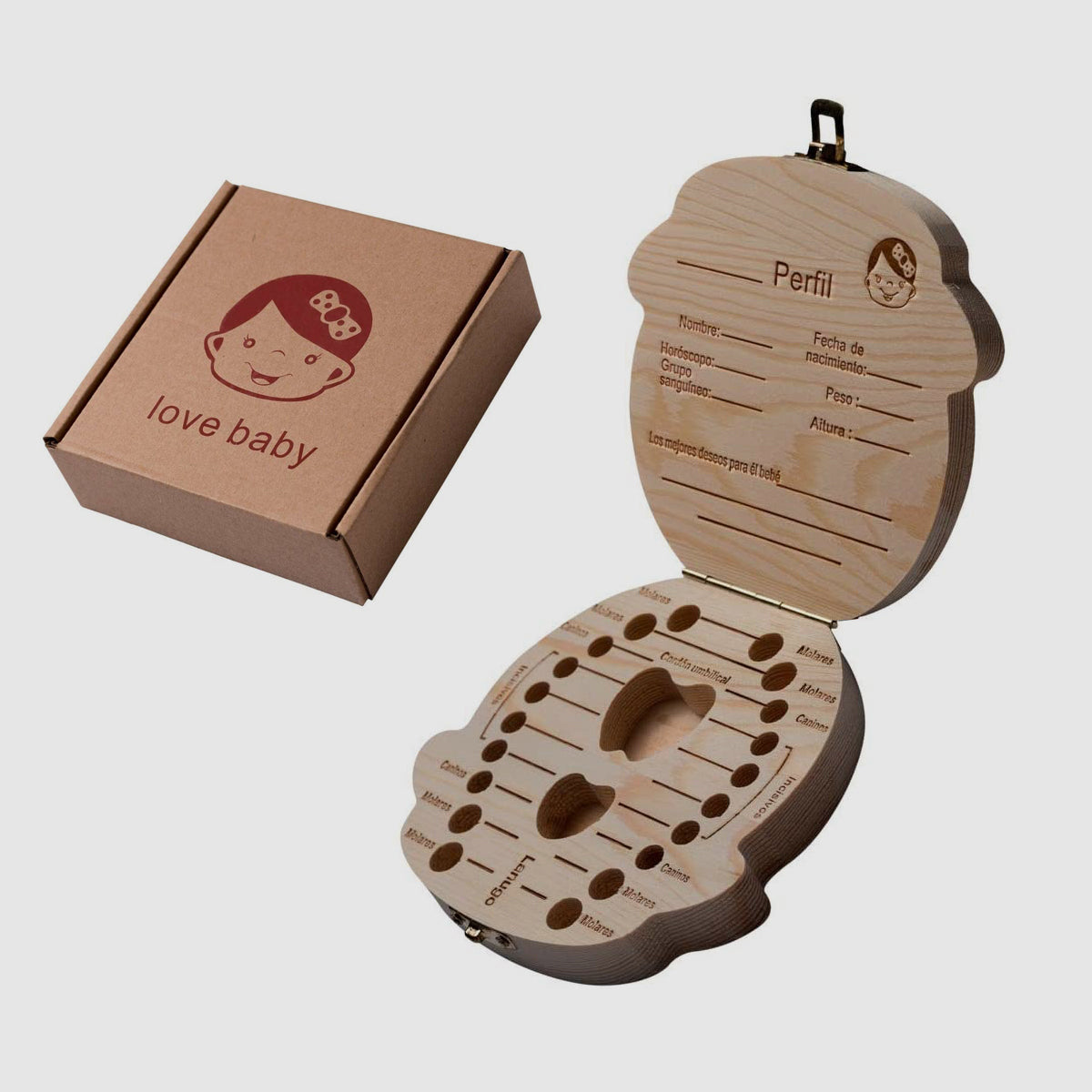 Caja organizadora recuerdo para dientes leche
