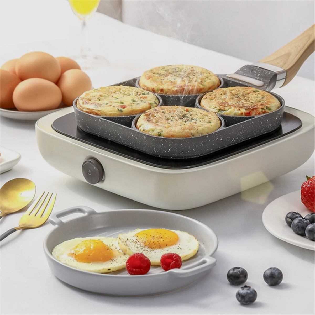 Sartén de Cocina 4 espacios