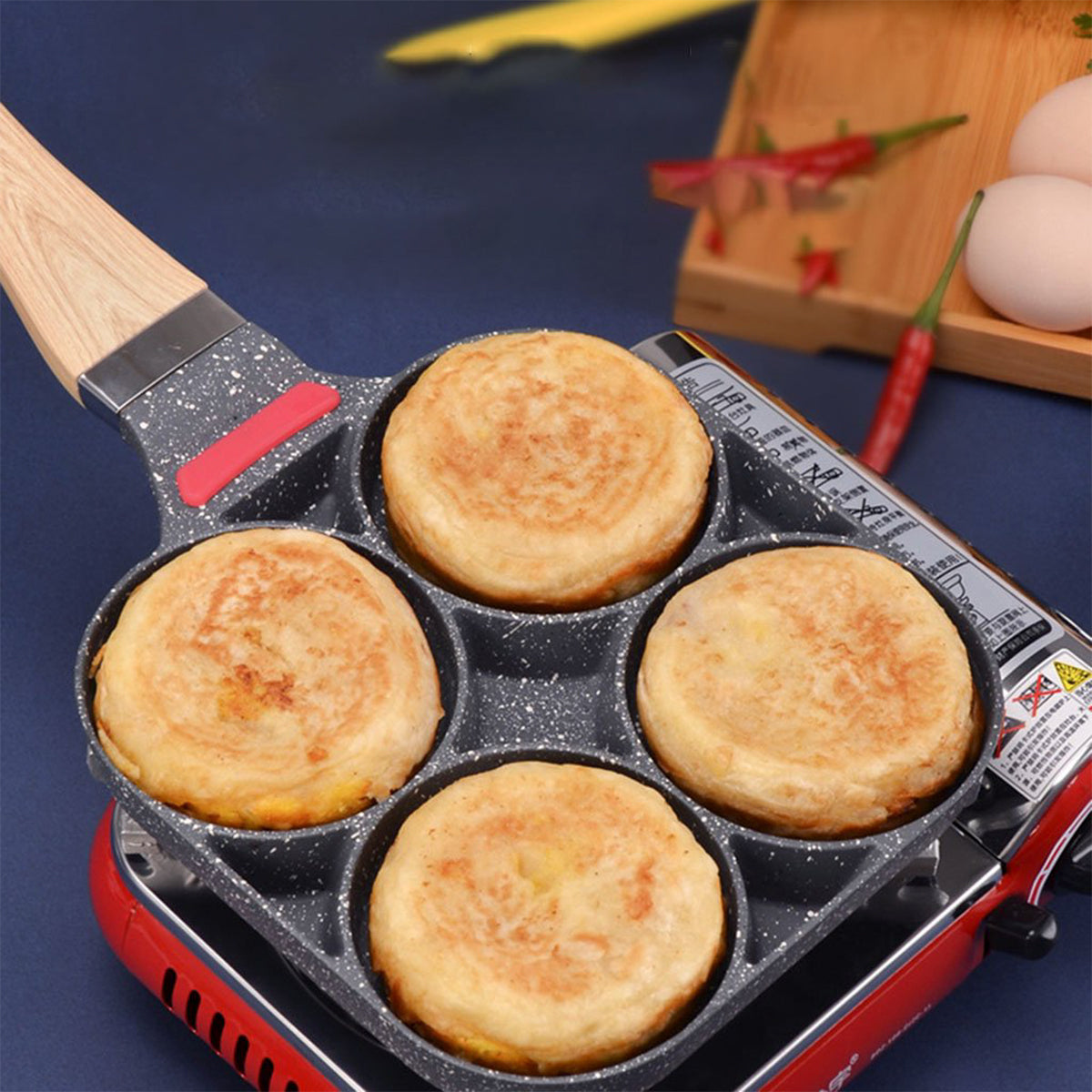 Sartén de Cocina 4 espacios