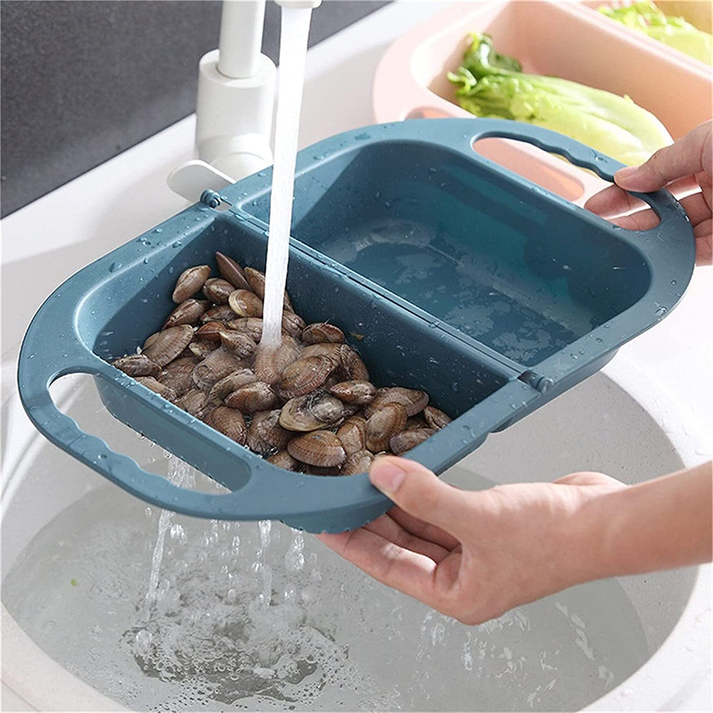 Escurridor plegable  fugas para frutas y verduras