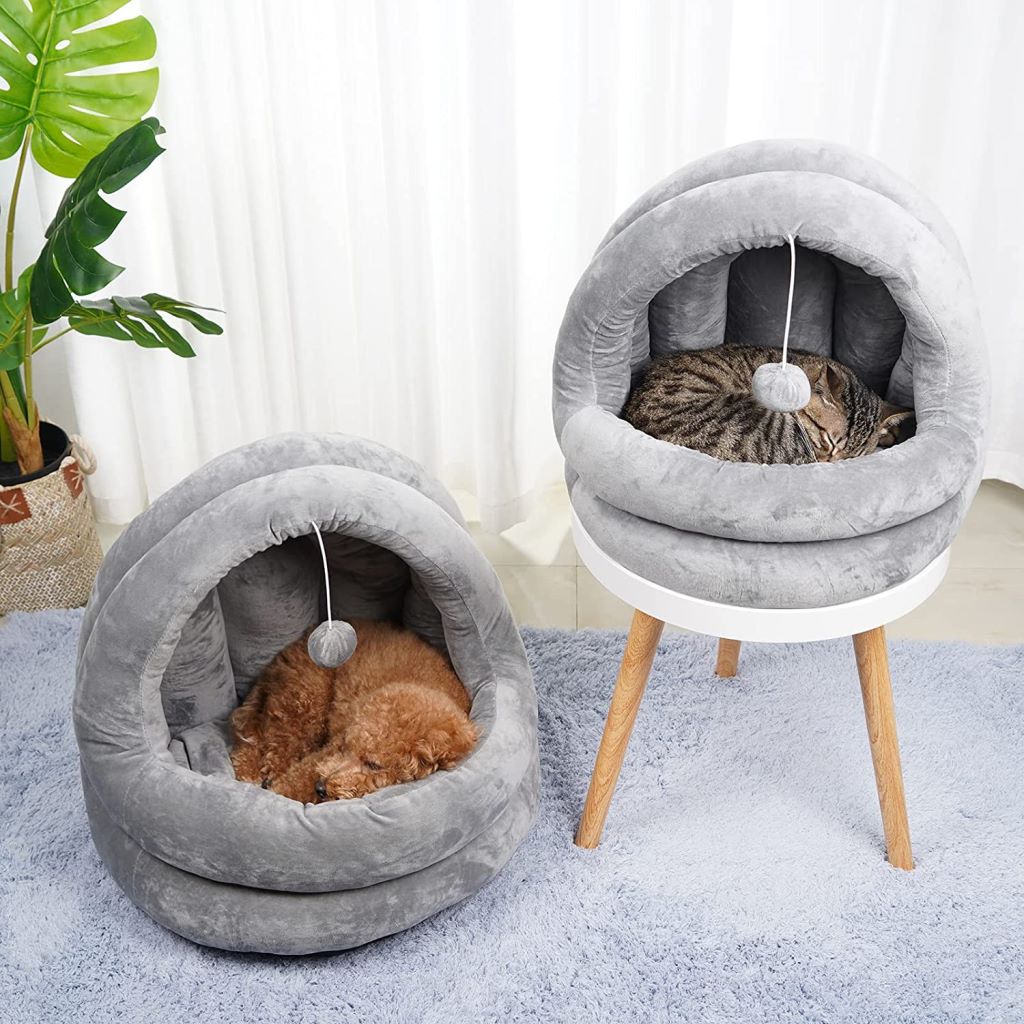Cama para mascotas pequeñas con fondo antideslizante