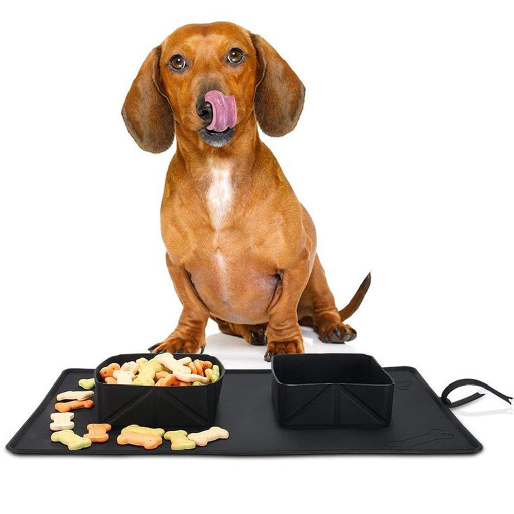 Mat de alimentación plegable portátil para mascotas
