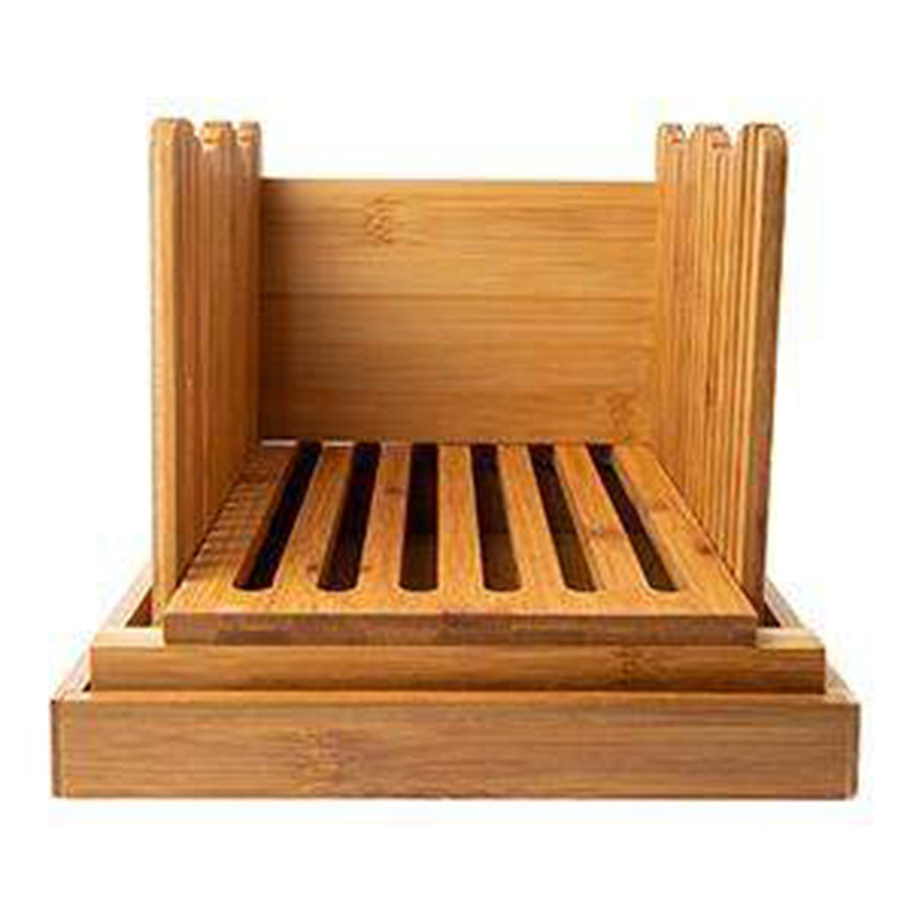 Rebanadora de pan Manual  plegable de bambú