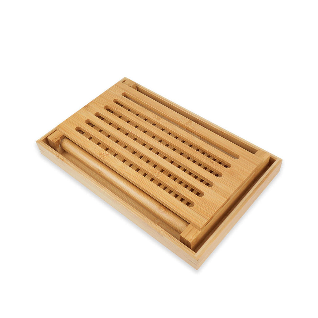Rebanadora de pan Manual  plegable de bambú