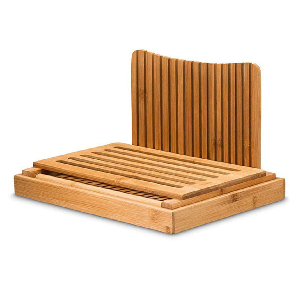 Rebanadora de pan Manual  plegable de bambú