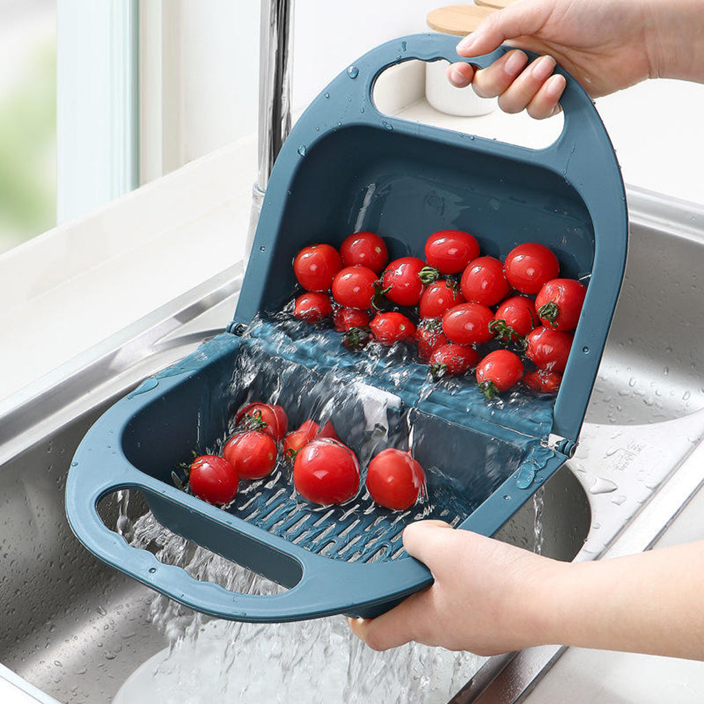 Escurridor plegable  fugas para frutas y verduras